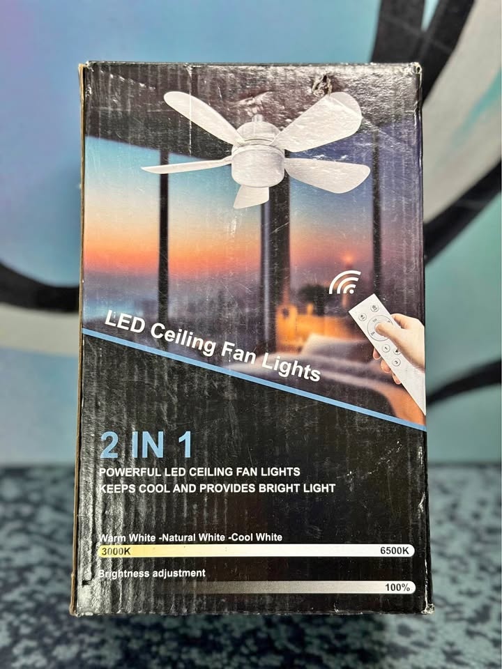 🆕💡🌬️ BRAND NEW! 2-in-1 LED Socket Ceiling Fan Light