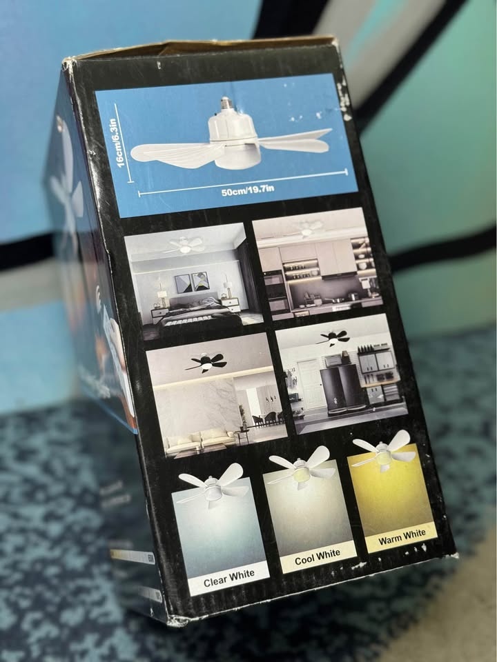🆕💡🌬️ BRAND NEW! 2-in-1 LED Socket Ceiling Fan Light - photo 2