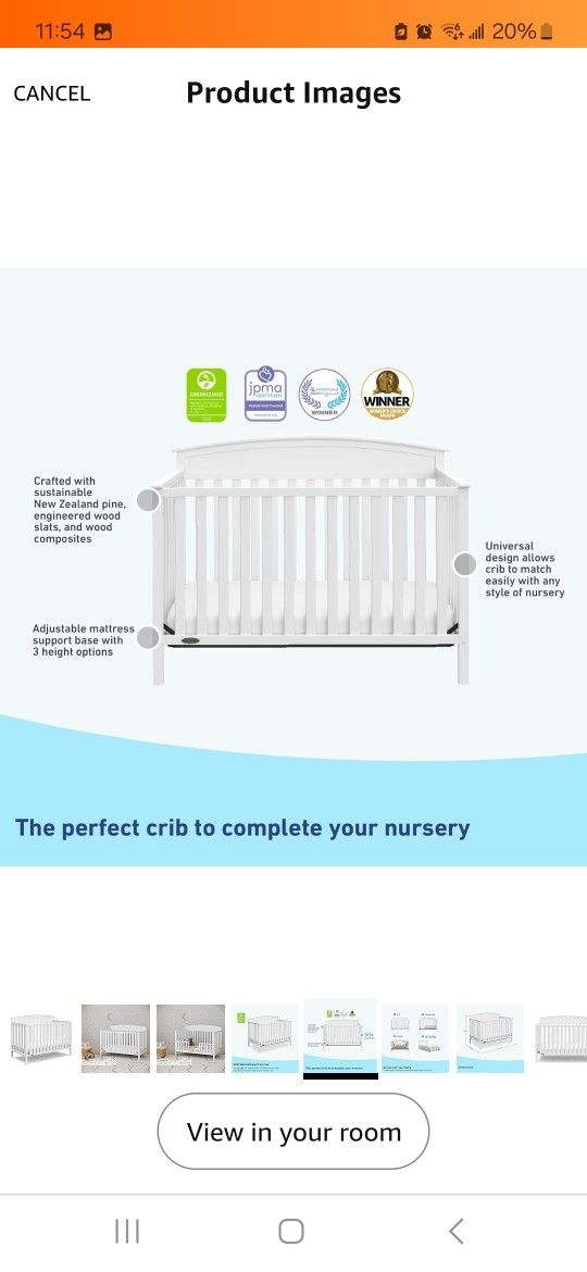 Graco Benton 4 In 1 Covertible Crib And Mattress - photo 3