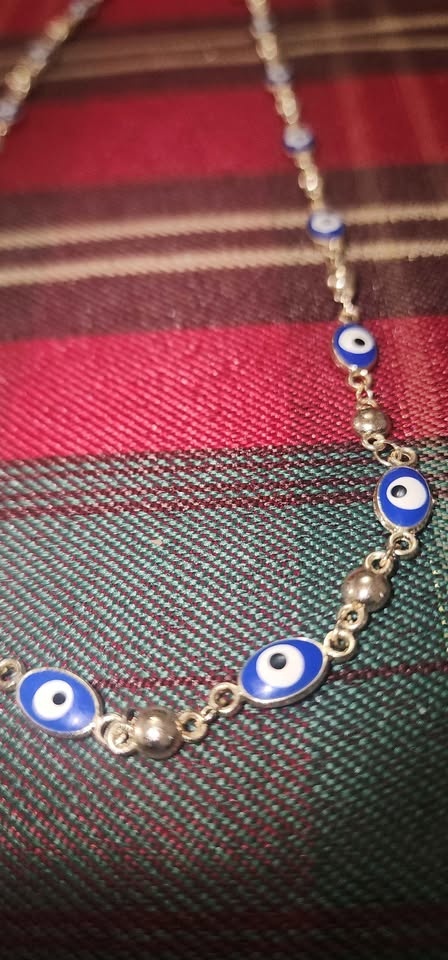 Blue evil eye necklace choker - photo 2