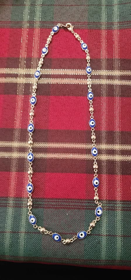 Blue evil eye necklace choker - photo 3