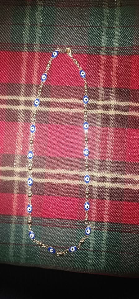 Blue evil eye necklace choker - photo 4