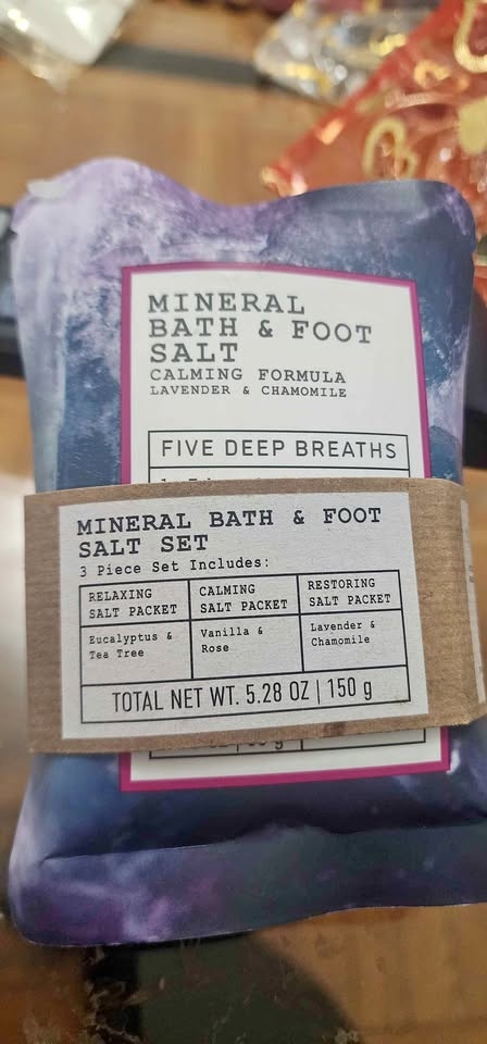 Mineral bath & foot salt set