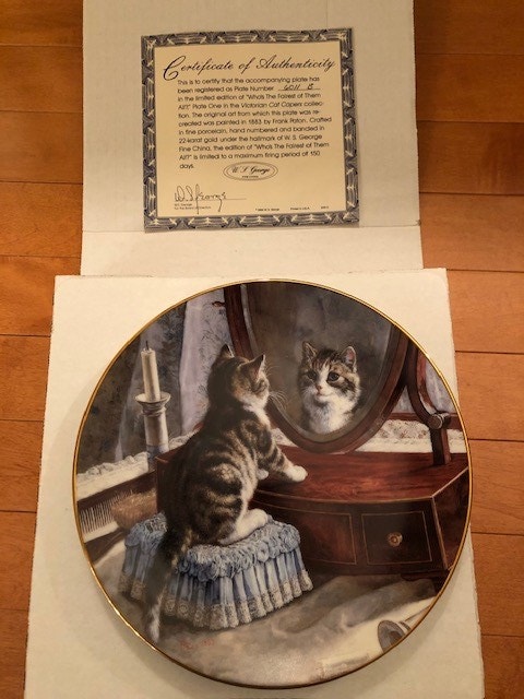 Victorian Cat Caper Collection Fine China Plate