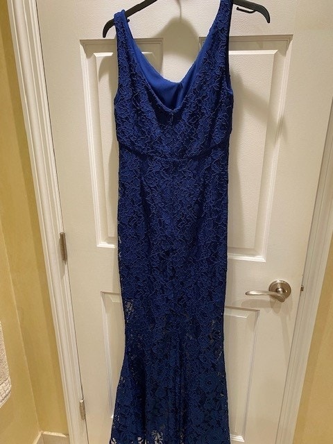 Frank Lyman designed blue lace dress size 2 - photo 5