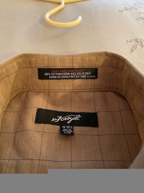 Men's light brown shirt size large - photo 3