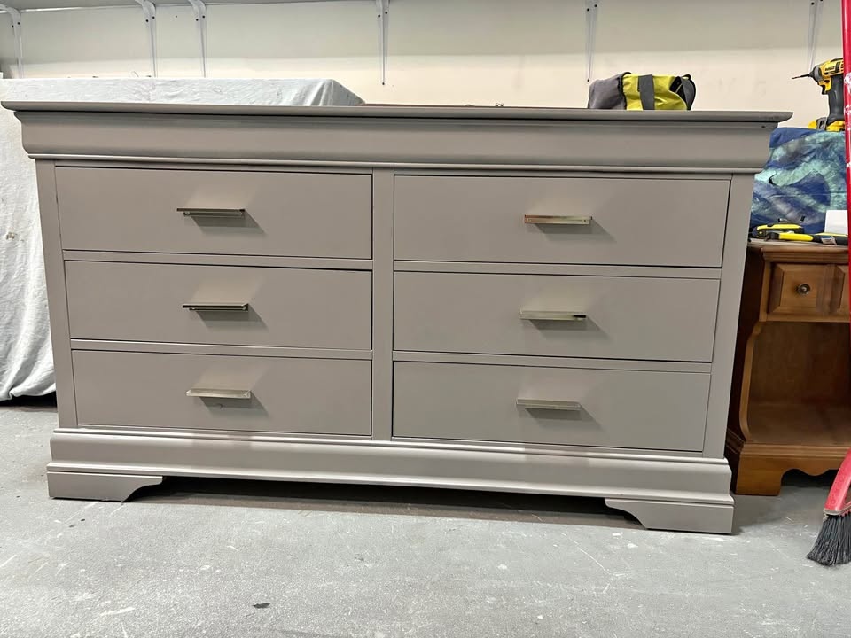 Beautiful gray storage dresser - excellent condition