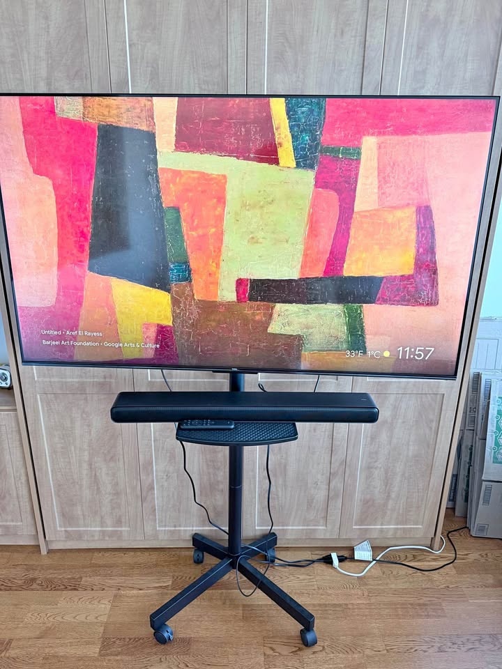Tv stand on wheels