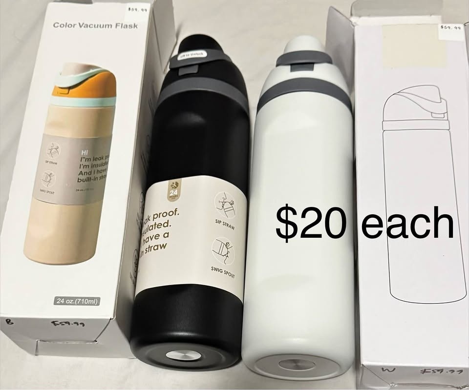 New Water Bottle with Straw *NEW* $20 each