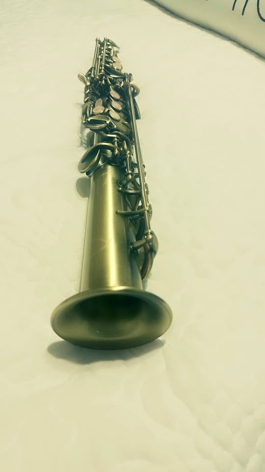 Beautiful Soprano Saxophone Nickel Plated Straight saxophone Pro