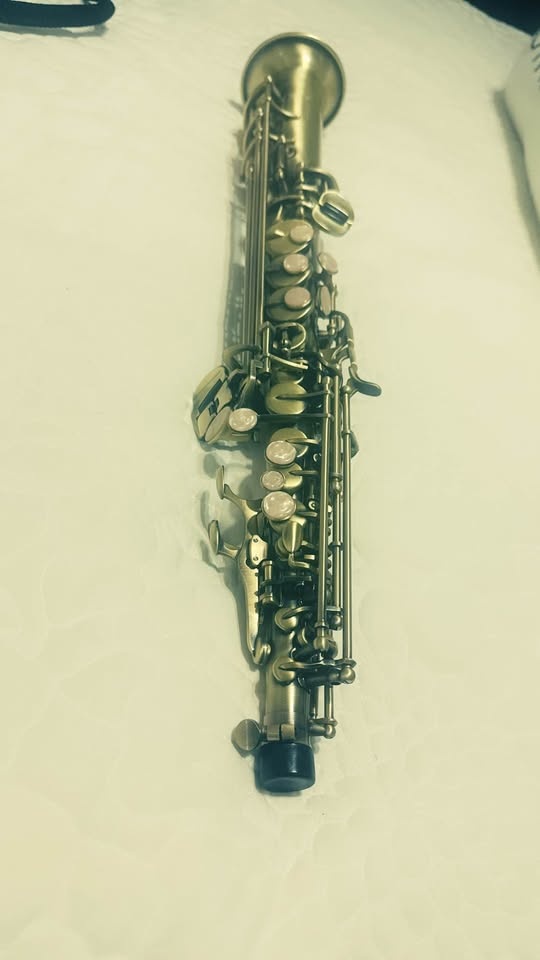 Beautiful Soprano Saxophone Nickel Plated Straight saxophone Pro - photo 5