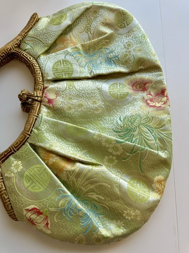 Vintage JP Fushi Floral Fabric Handle Button Loop Closure - photo 2