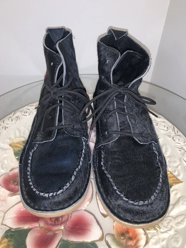 Oliberte Sleek Black Hair Ankle Boots Size 39 Almost New