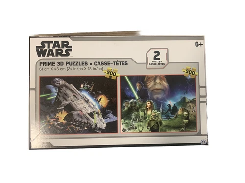 Star Wars Puzzles 1000pcs Prime 3D Lenticular 2 Set Puzzles Bran