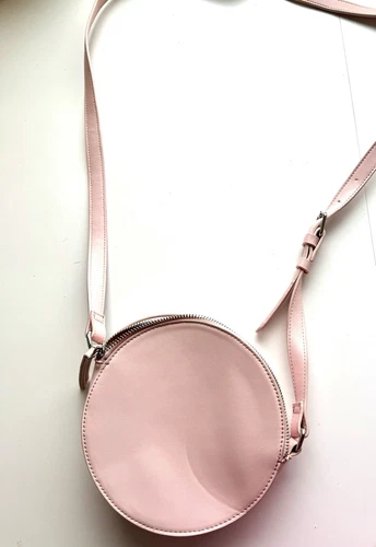 forever 21 round pink Retro mini bag With Adjustable Strap