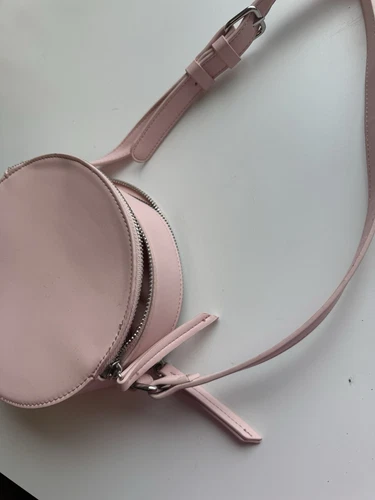 forever 21 round pink Retro mini bag With Adjustable Strap - photo 4