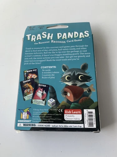Trash Pandas Card Game by Gamewright for Ages 8 and Up - photo 2