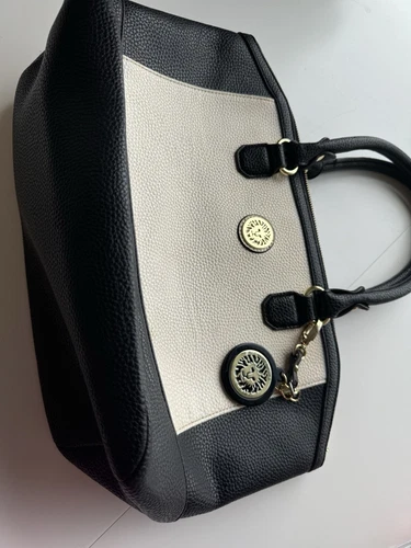 Anne Klein Hobo Handbag Black and Cream - photo 2