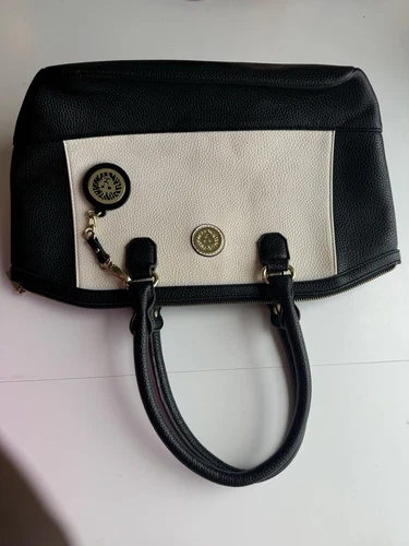 Anne Klein Hobo Handbag Black and Cream - photo 3