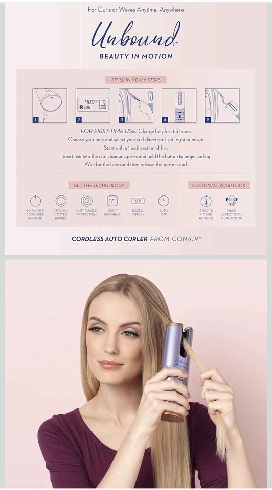 BRAND NEW - Conair Cordless Curler - photo 5