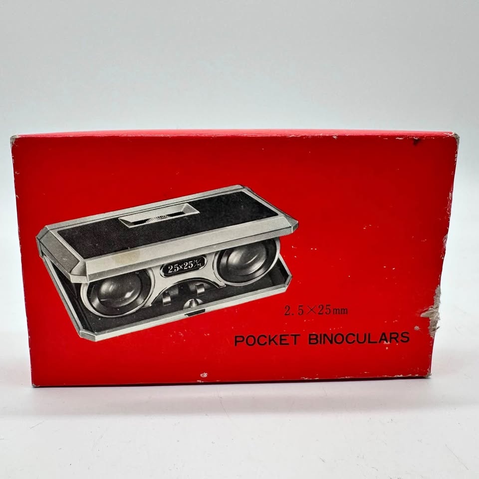 Vintage 2.5×25 Pocket Binoculars w/ Original Box
