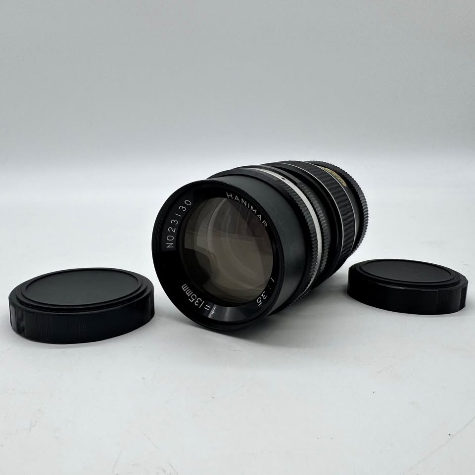 Hanimar 135mm f/3.5 Vintage Camera Lens w/ Caps