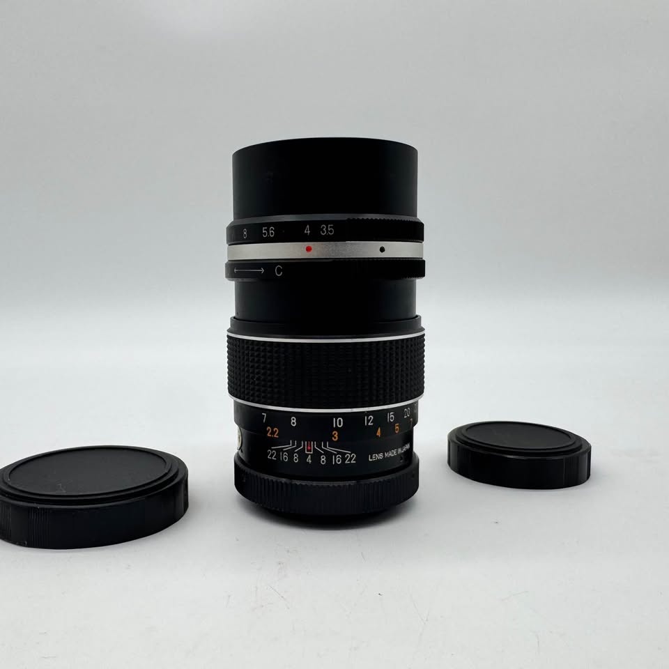 Hanimar 135mm f/3.5 Vintage Camera Lens w/ Caps - photo 3