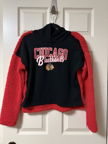 NHL Chicago Blackhawks Sherpa Mix Hoodie - Sz XL (14-16) Youth