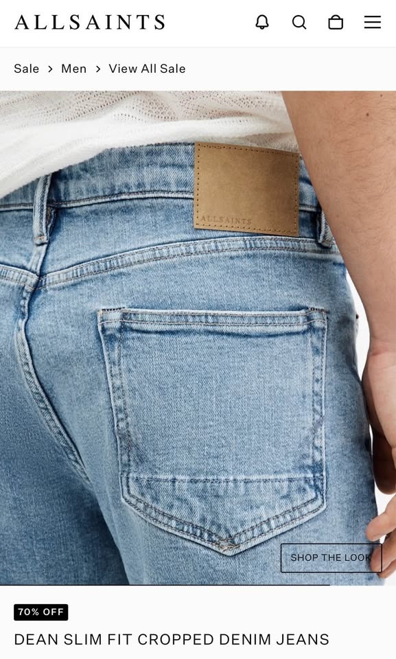 AllSaints cropped denim - photo 2