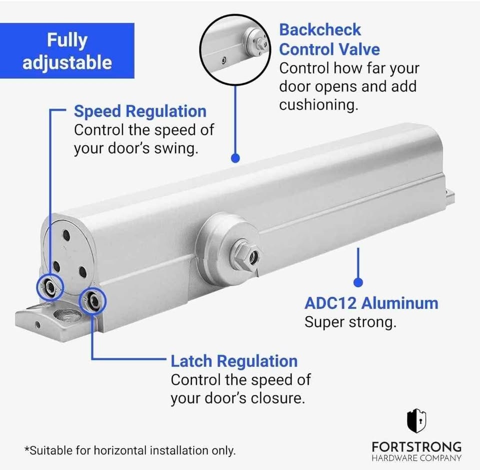 Commercial Door Closer FH-8400 Heavy Duty Adjustable - photo 3