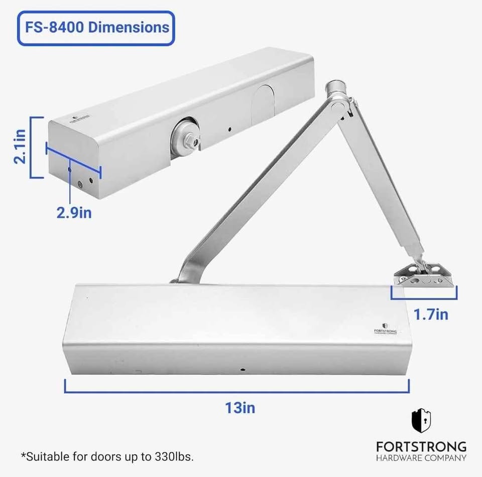 Commercial Door Closer FH-8400 Heavy Duty Adjustable - photo 5
