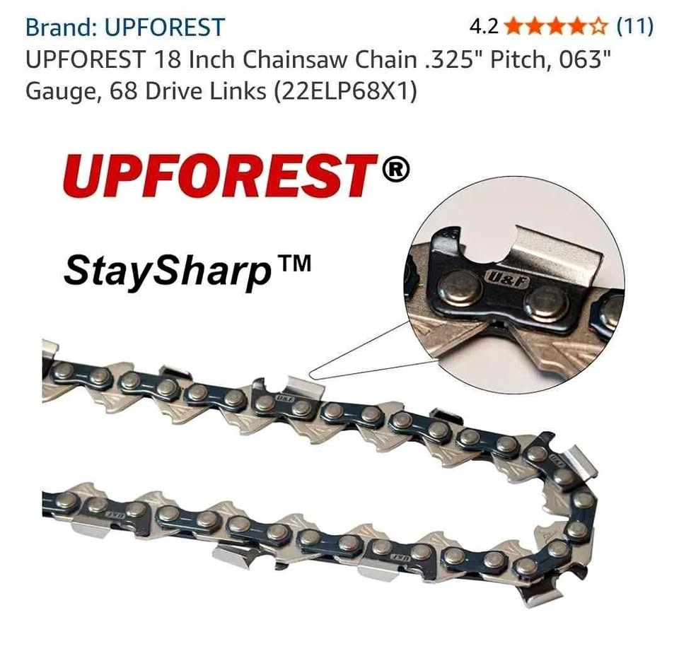 UPFOREST 18 Inch Chainsaw Chain