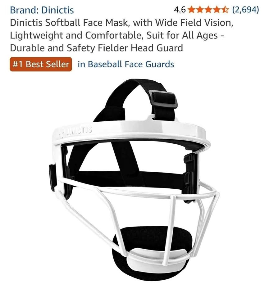 Youth Dinictis Softball Face Mask