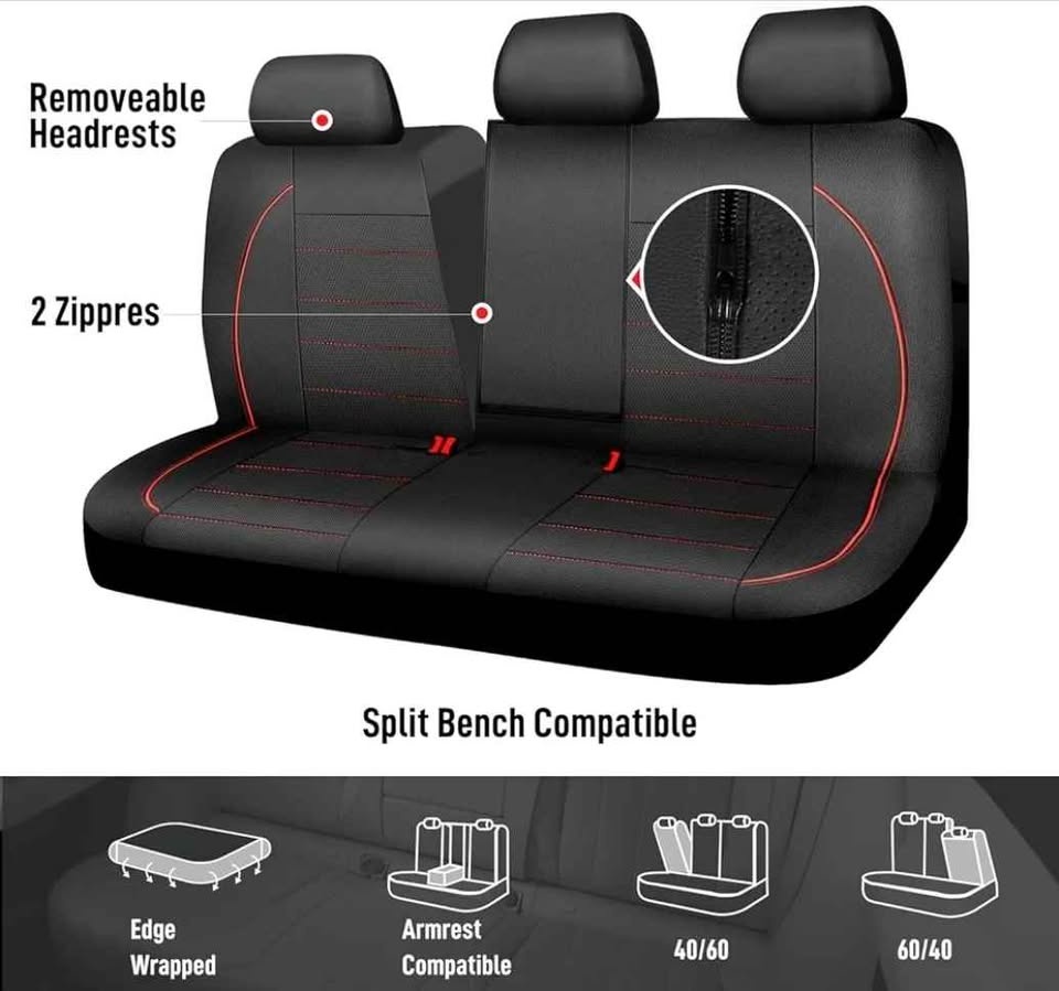 *SEALED* CAR PASS Leather Back Seat Cover - photo 2