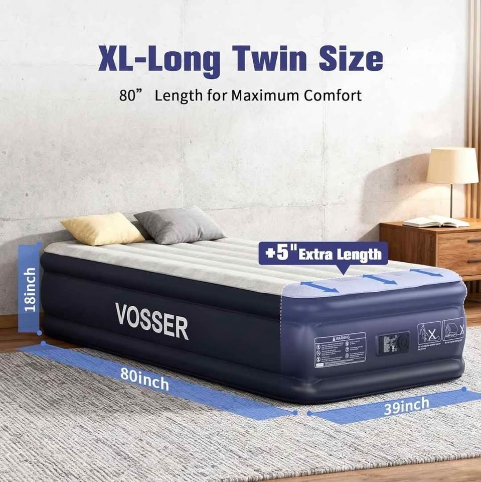 *SEALED* Single Air Mattress w/ Built-in Pump - photo 2