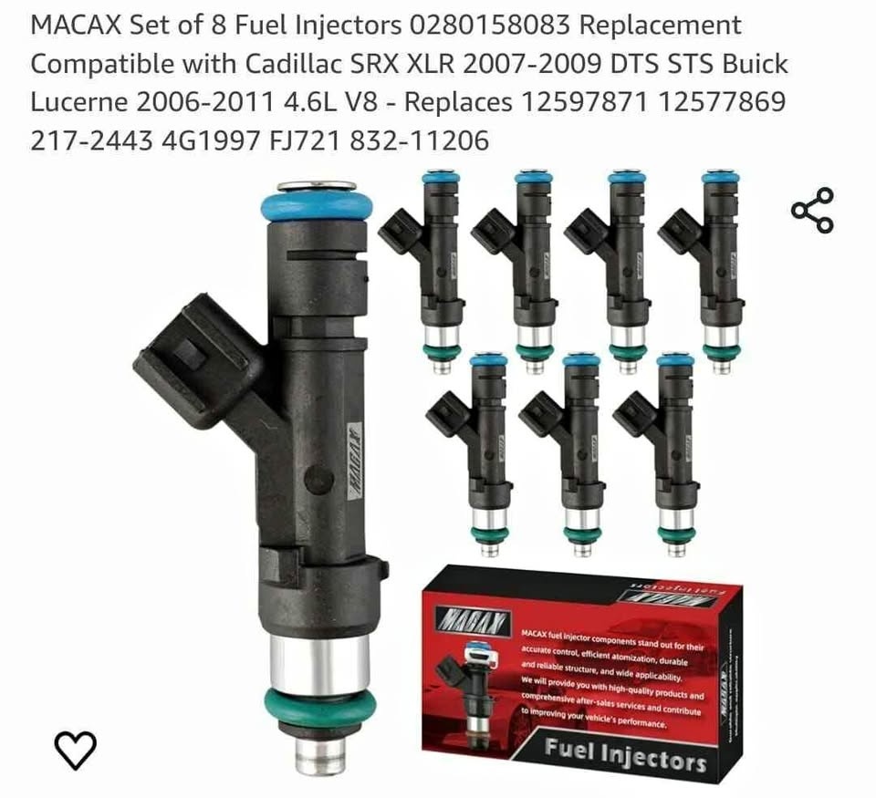 MACAX Set of 8 Fuel Injectors Replacement