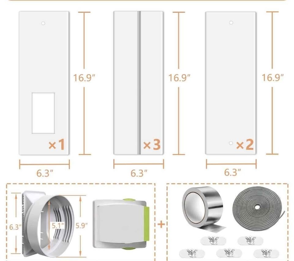 Gulrear 95"Sliding Door AC Vent Kit - photo 2