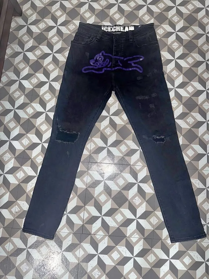 Billionaire Boys Club purple dog running jeans thumbnail