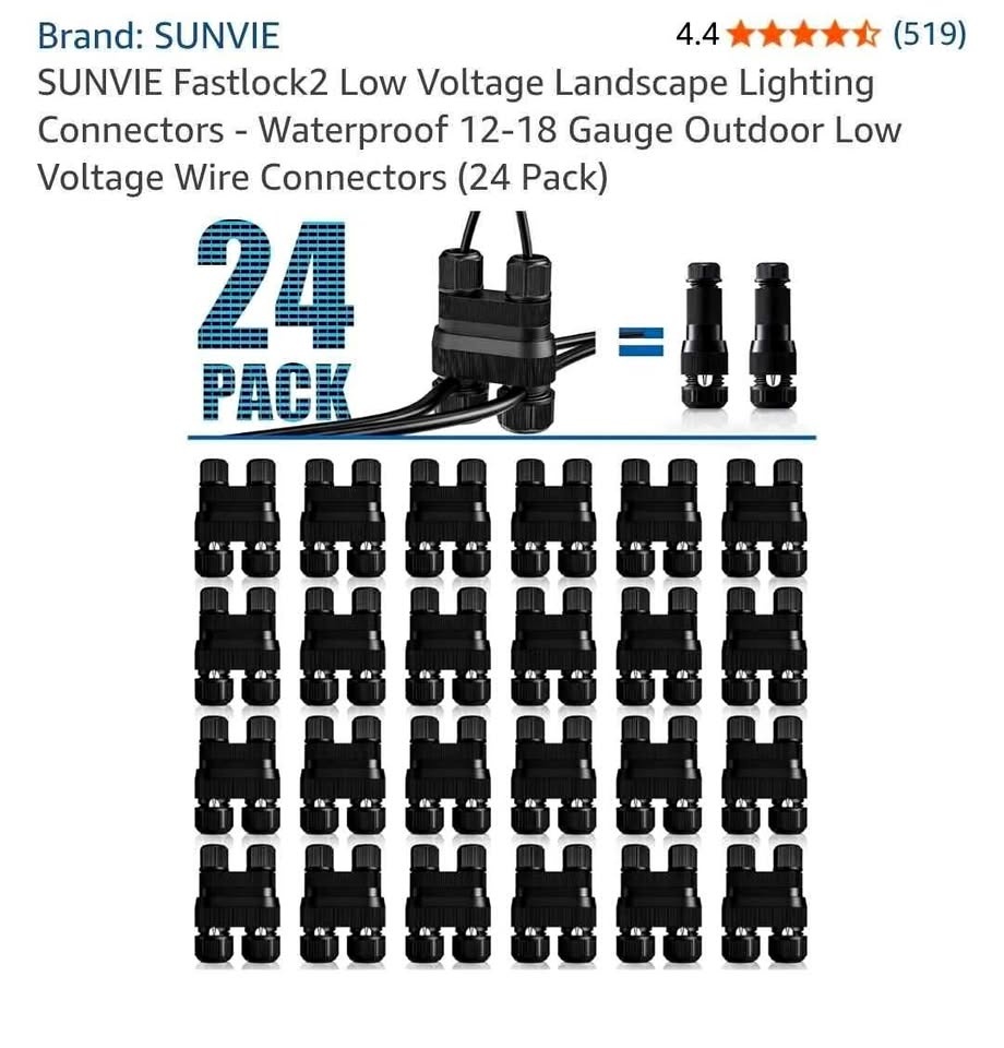 SUNVIE Fastlock2 Low Voltage Landscape Lighting Connectors
