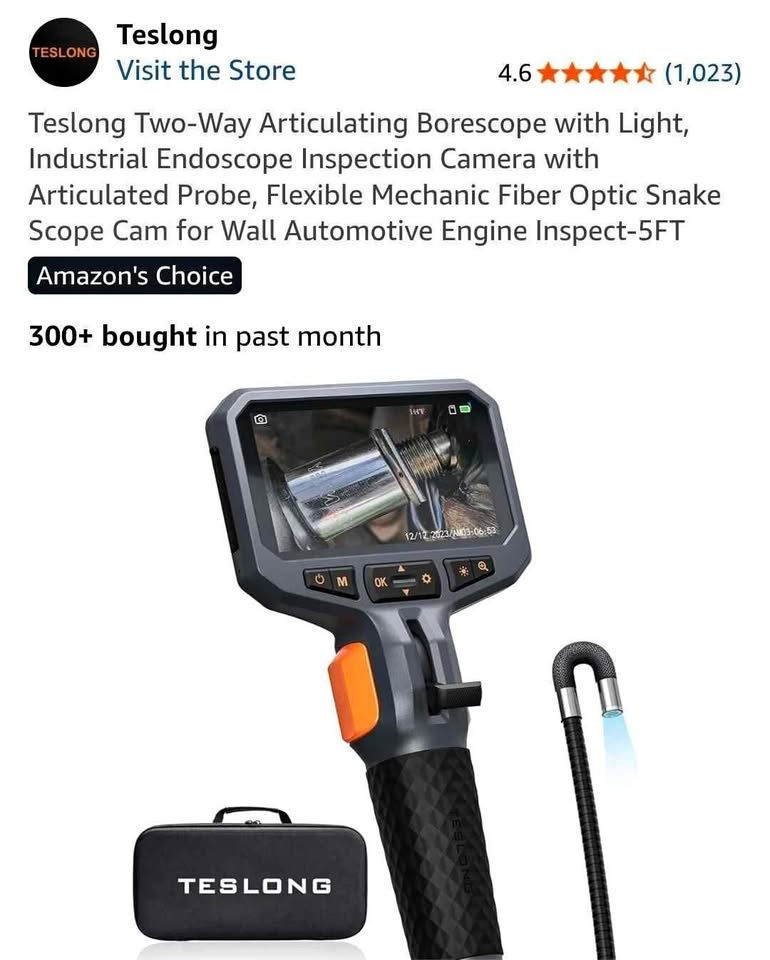 Teslong Two-Way Articulating Borescope
