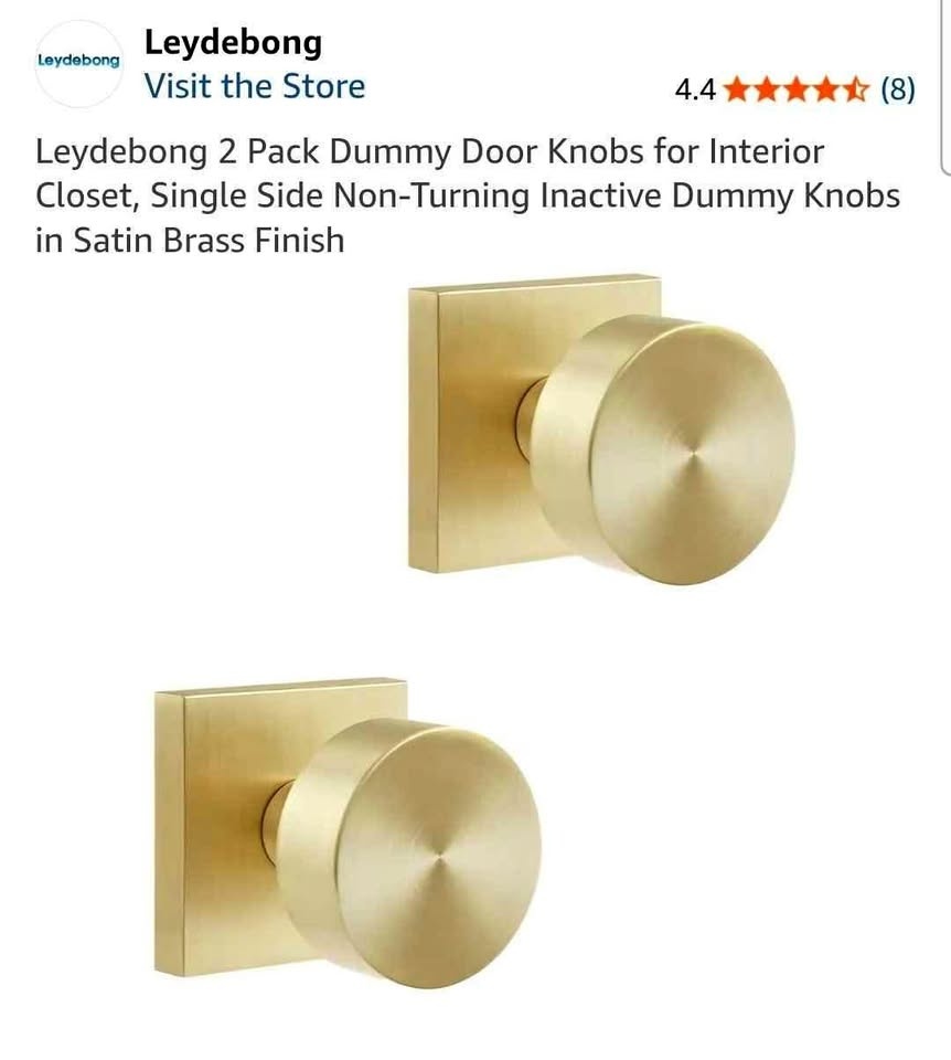 Leydebong 2 Pack Dummy Door Knobs