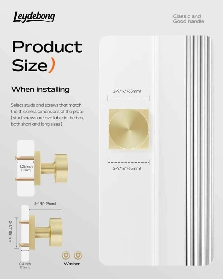 Leydebong 2 Pack Dummy Door Knobs - photo 4