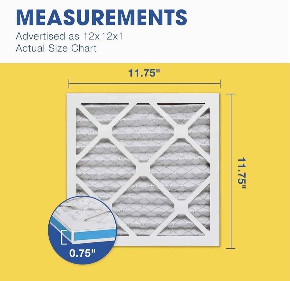 Aerostar 12x12x1 MERV 11 Pleated Air Filter, Pleated (Pack of 6) - photo 2