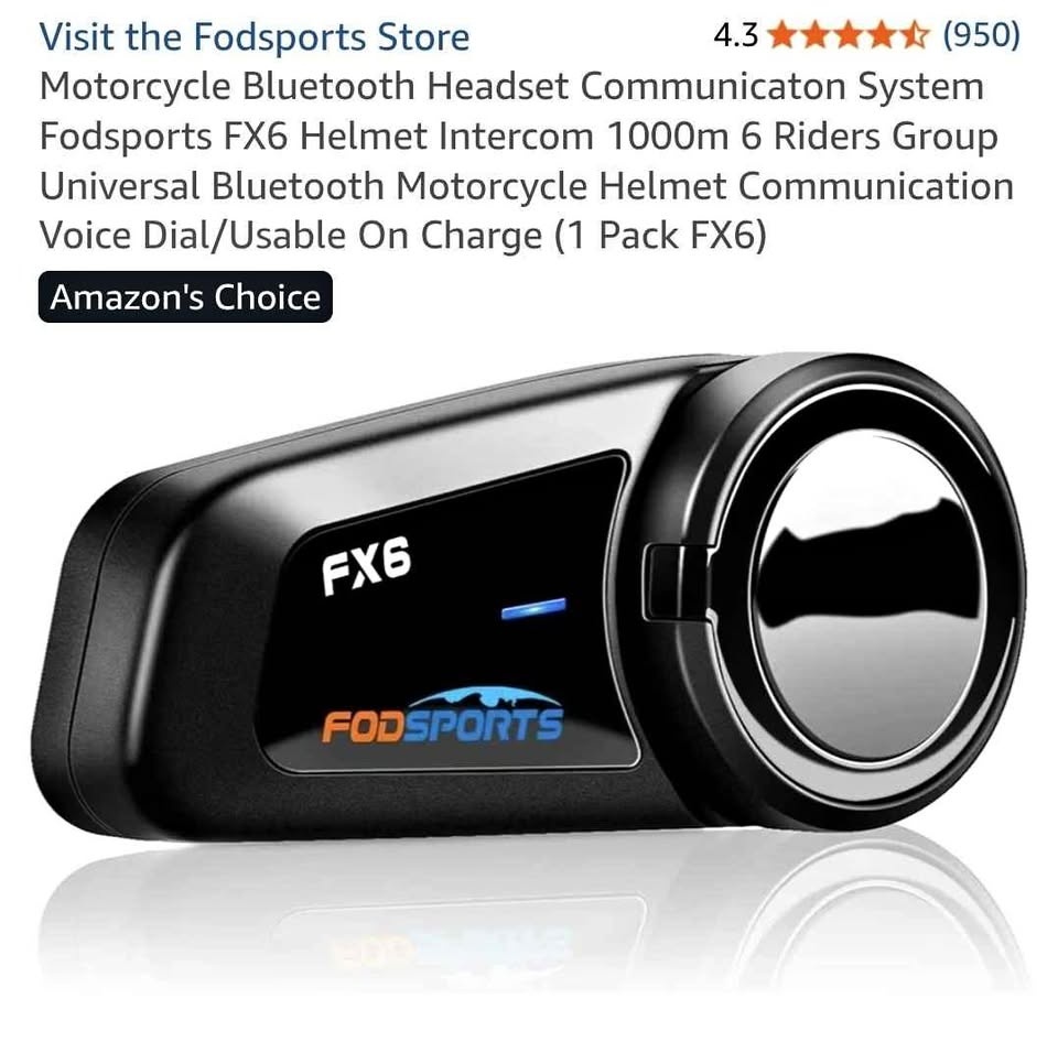 Fodsports FX6 Motorcycle Bluetooth Headset Intercom