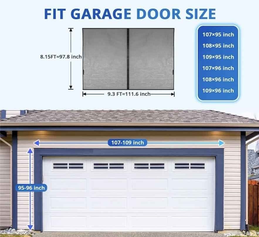Garage Door Screen for 1 Car 9x8FT - photo 2