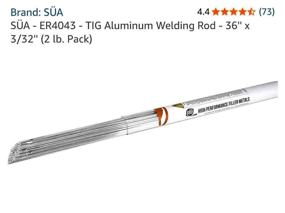 SÜA - ER4043 - TIG Aluminum Welding Rod - 36'' x 3/32'' (2 lb. P