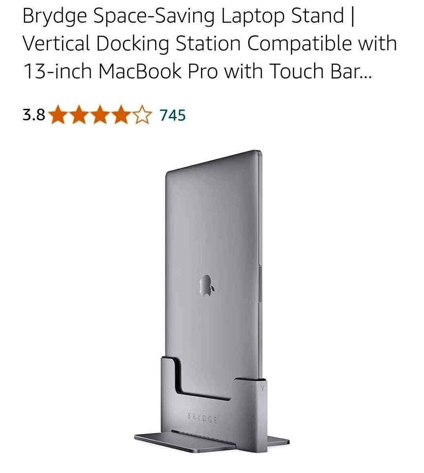 Brydge Laptop Stand Vertical Dock for 13-inch MacBook Pro