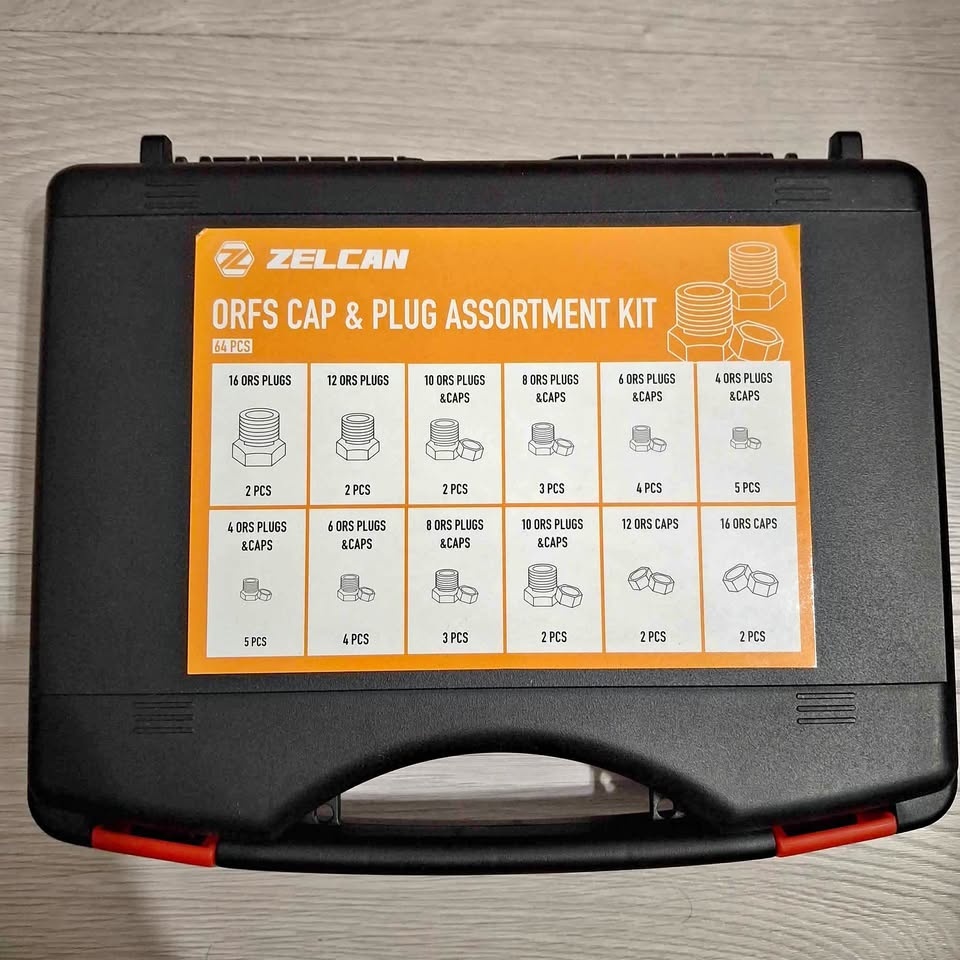 ZELCAN 64 Piece ORFS Cap & Plug Kit