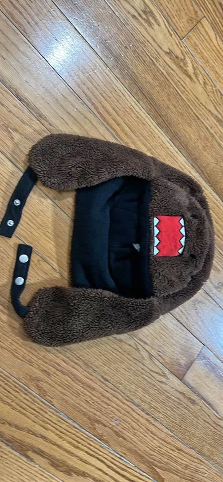 Domo Kun winter striper hat y2k