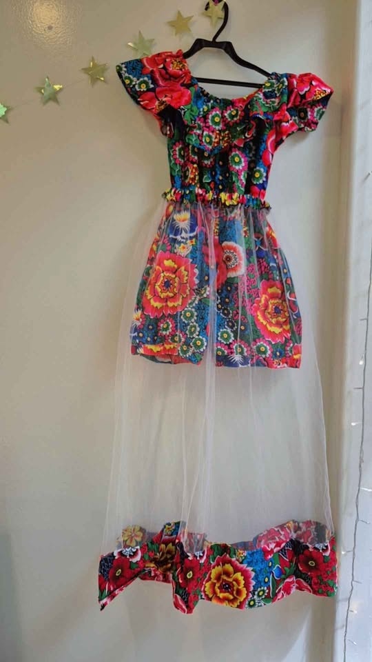 Brand New Floral Jumpsuit with Sheer Skirt Overlay - photo 2